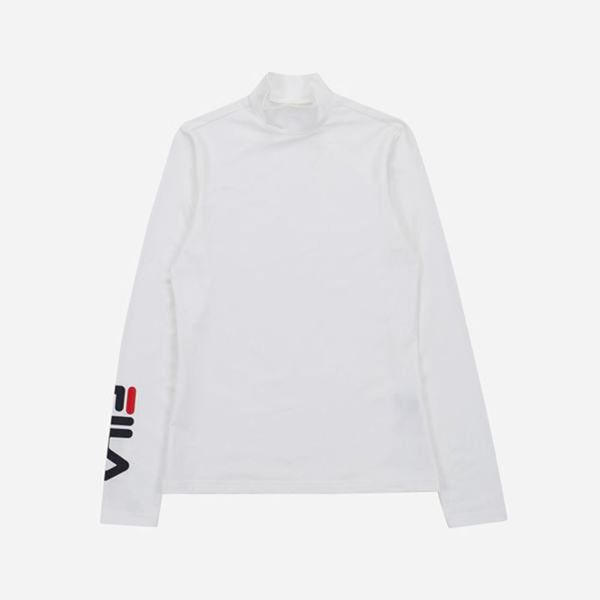 Camisas Polo Fila Mulher Branco - Fila Golf High-Neck L/S Portugal Online,UPDH-83742